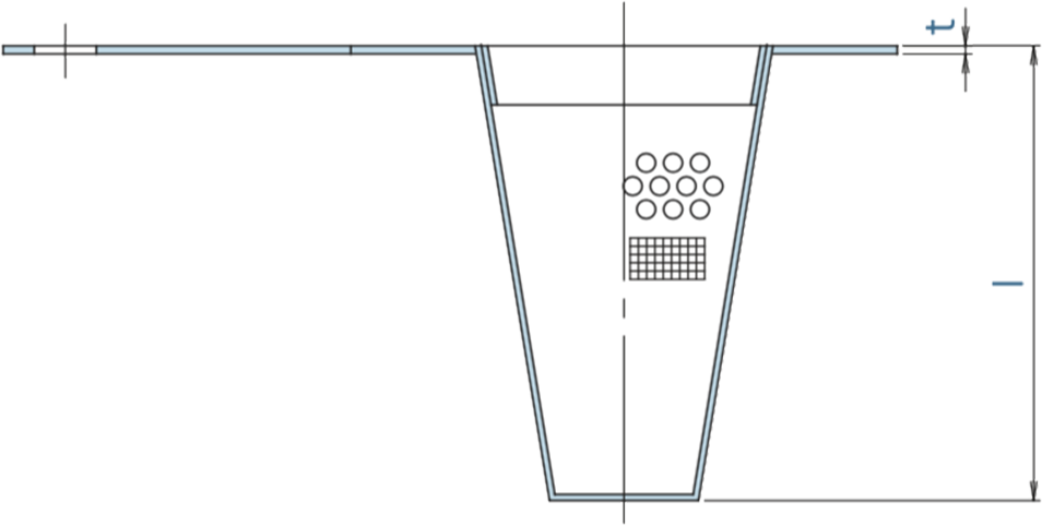 底付き型テンポラリー（標準タイプ）図面